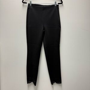 White House Black Market Classic Straight Ankle Pants, Black | Size 2